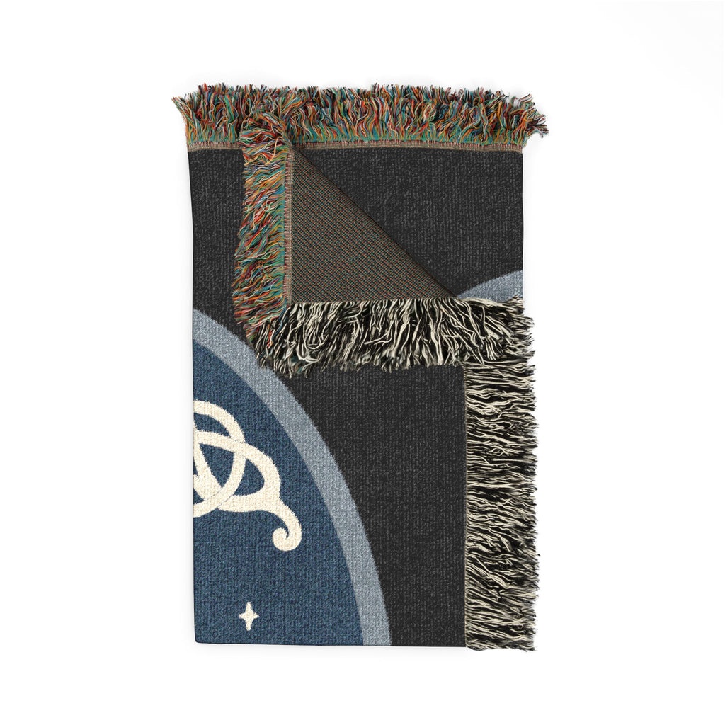 Tree of Life Woven Blanket — Celtic Moon & Star Tapestry Throw