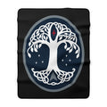 Sherpa Fleece Blanket — Celtic Yggdrasil Night Sky Throw